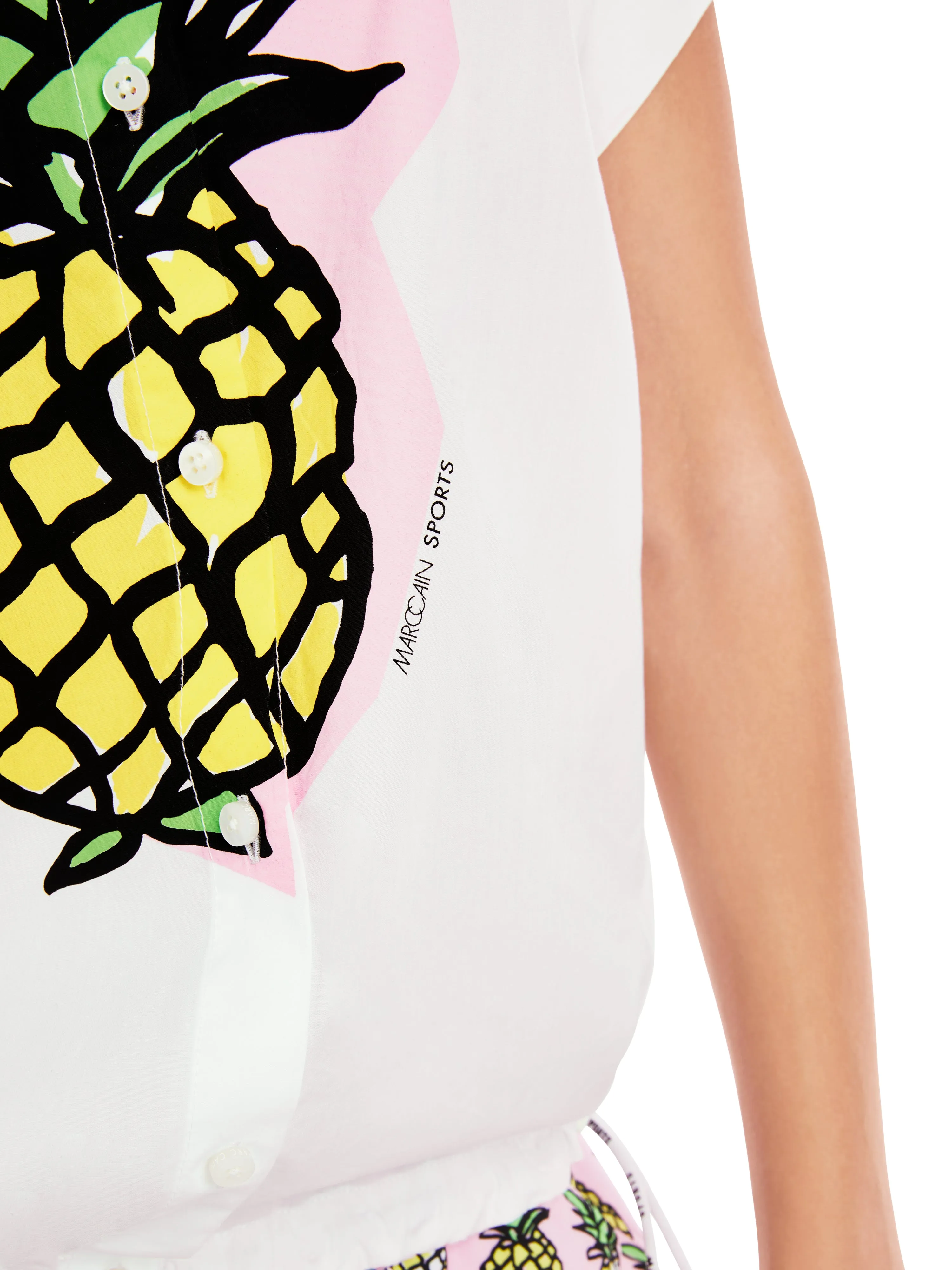 MARC CAIN White Pineapple Blouse