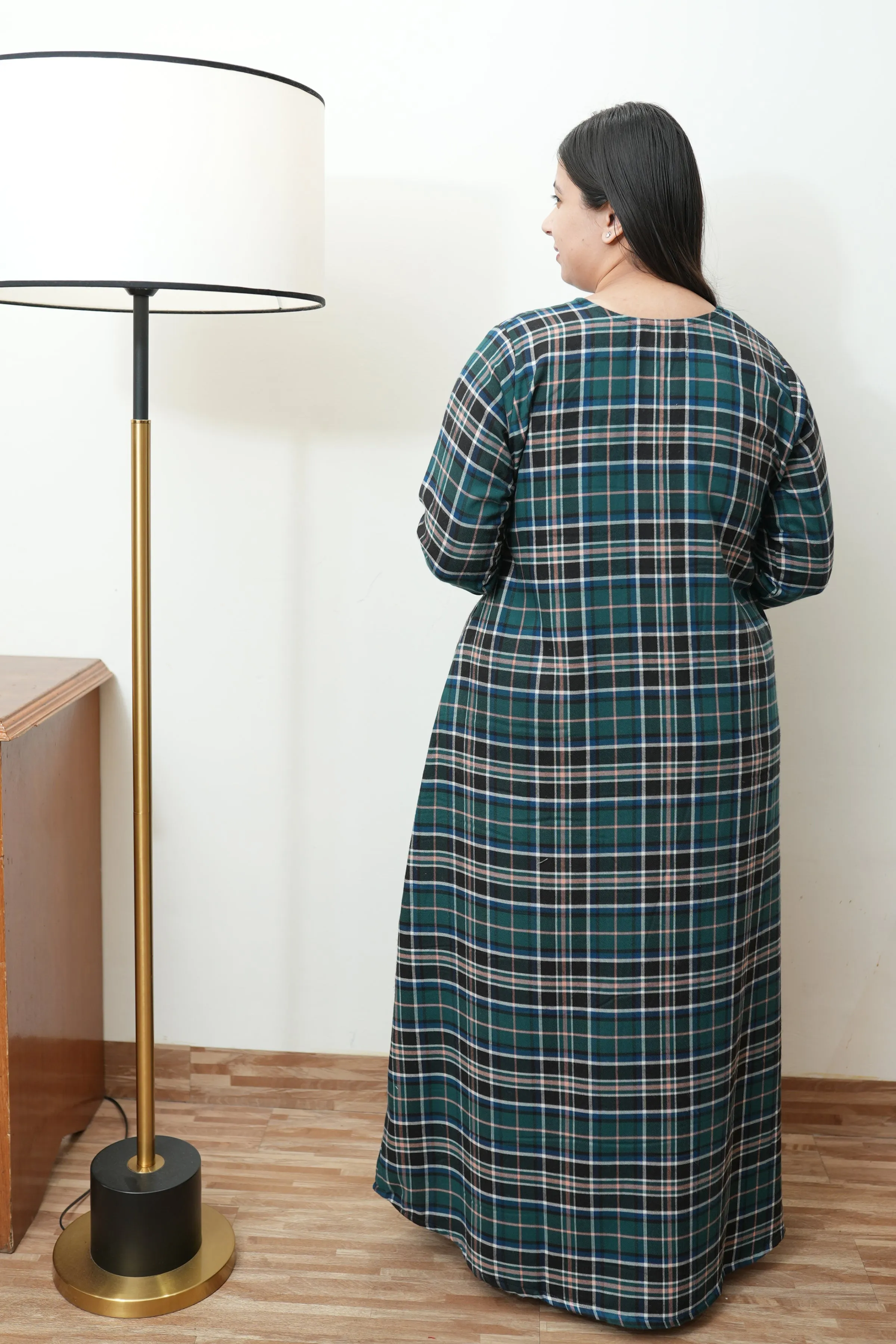 Midnight Moss Woollen Night Gown