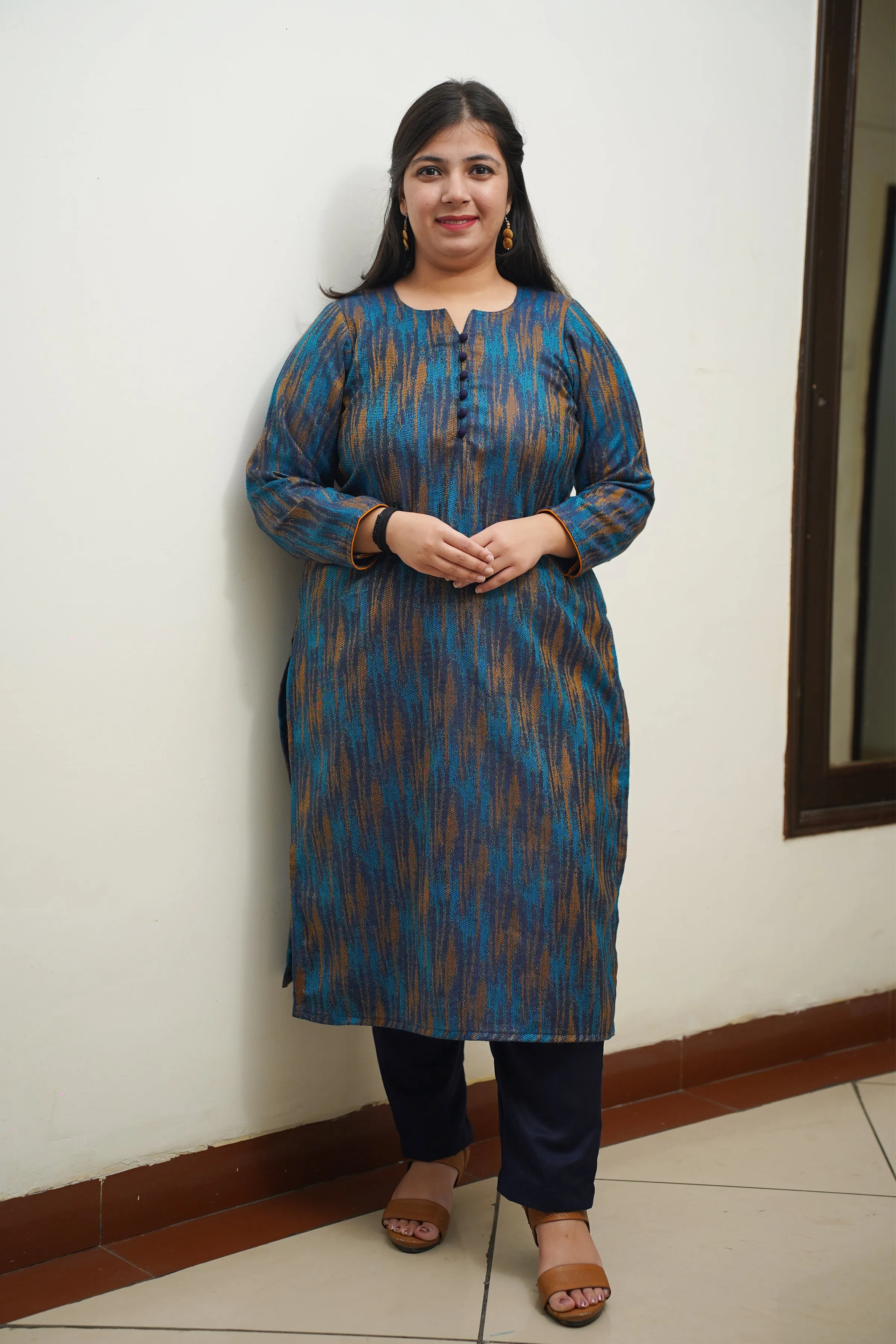 Midnight Weave Woollen Kurta