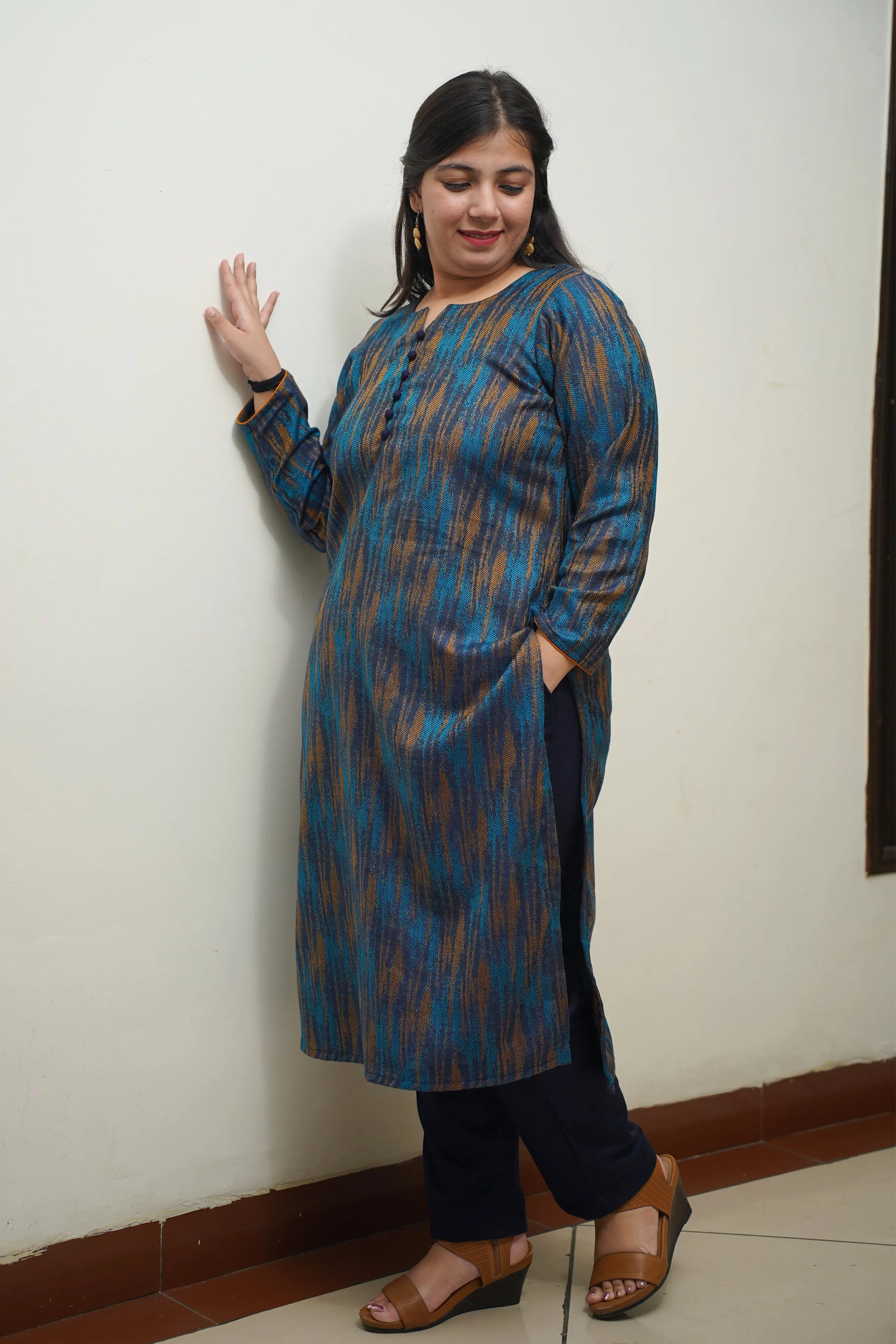 Midnight Weave Woollen Kurta