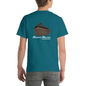 Miocene Maniac -  Comfortable Back Print Short Sleeve T-shirt (Sizes Small - 5XL & Multiple Colors Available)