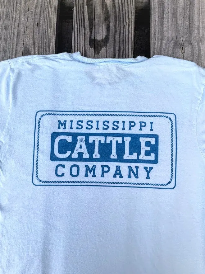 Mississippi Cattle Company MSCATTLESS-20 Chambray Short Sleeve Comfort Color T-Shirt