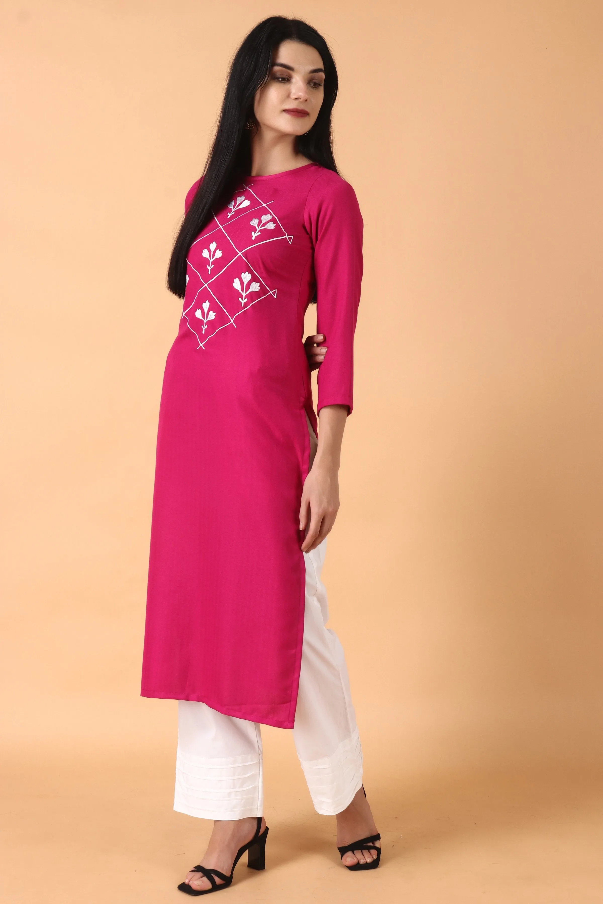 Pink Sniffle Woollen Kurta