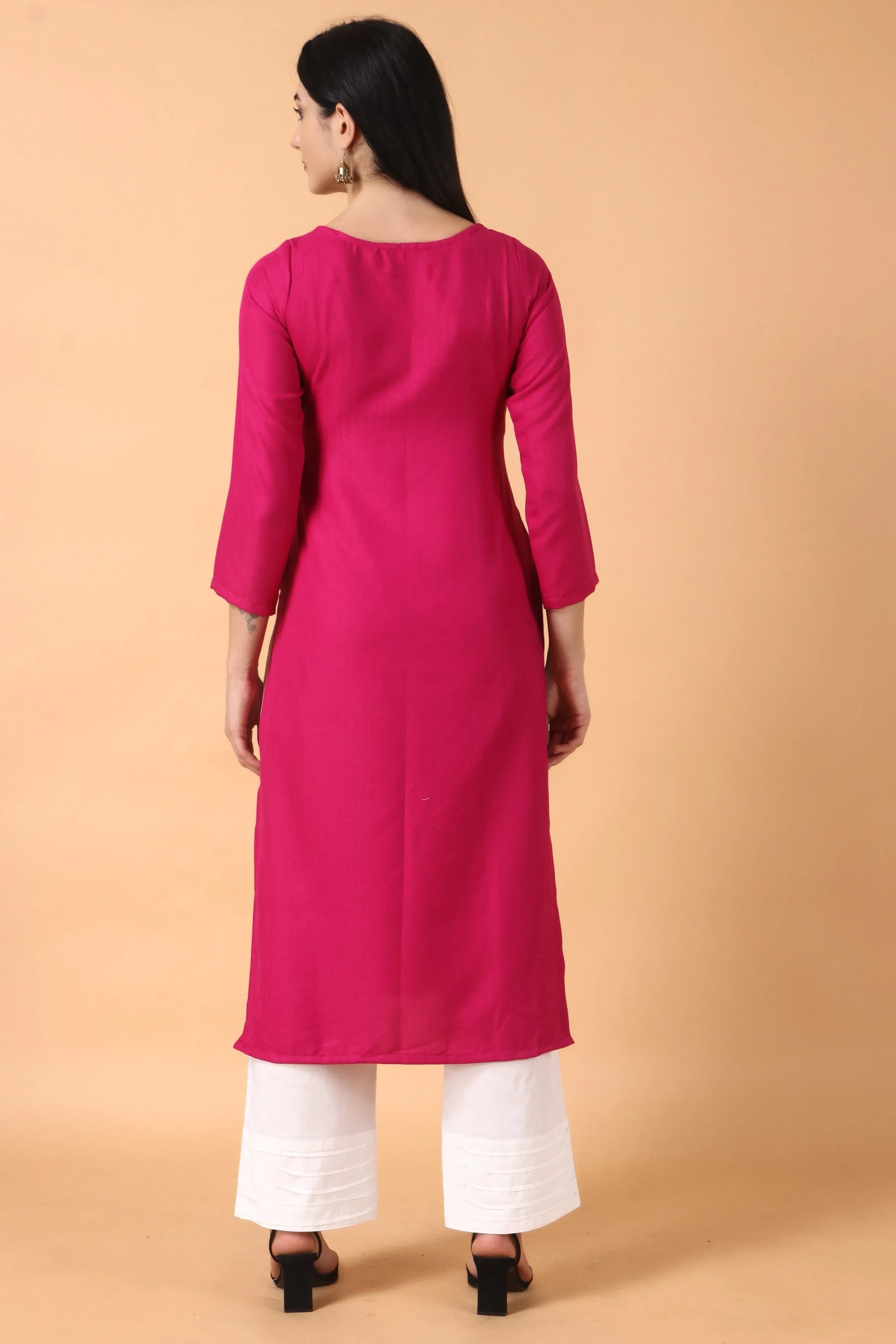 Pink Sniffle Woollen Kurta