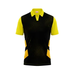 Polo Neck Printed Jersey Yellow NP0067