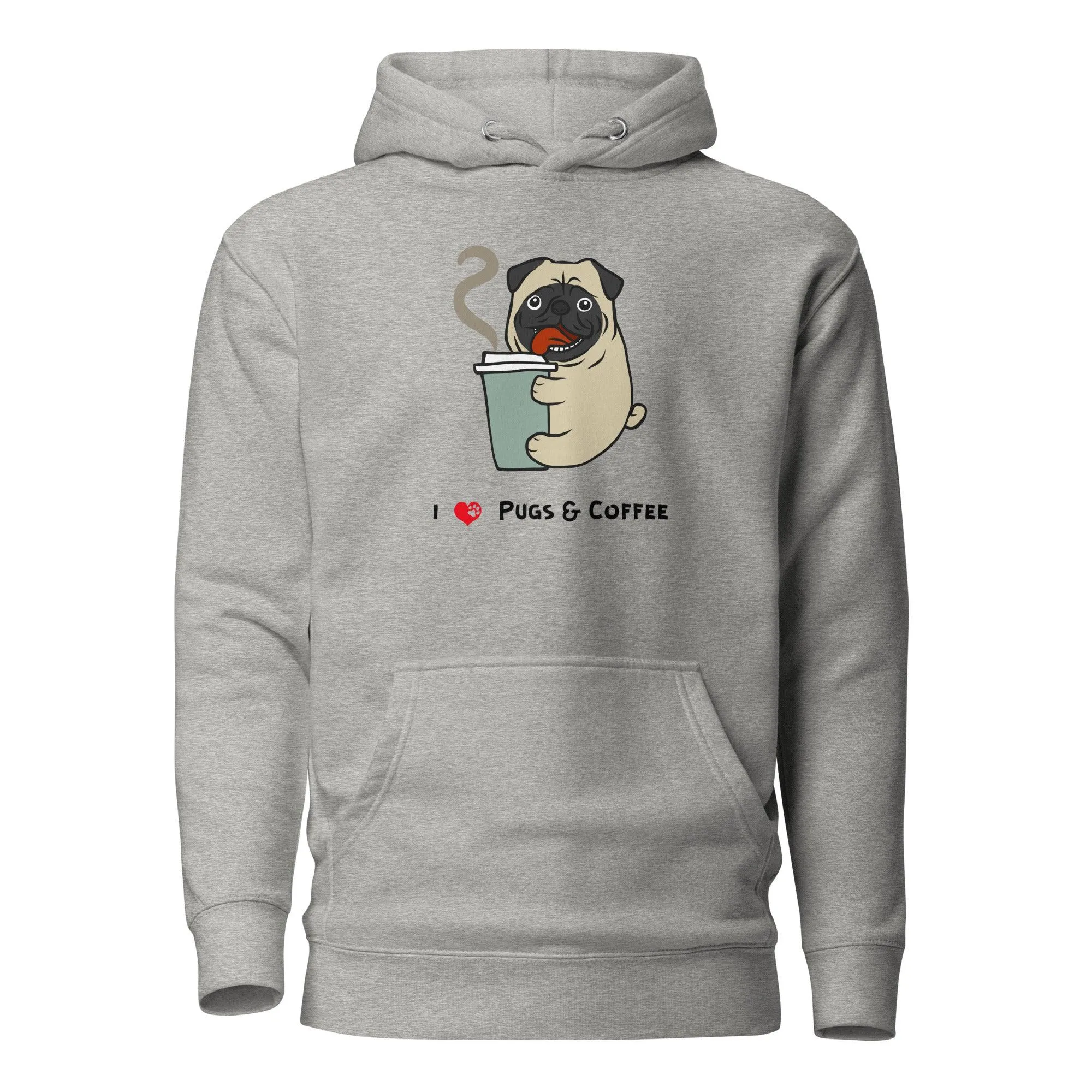 Pugs & Coffee Lover Premium Cotton Hoodie