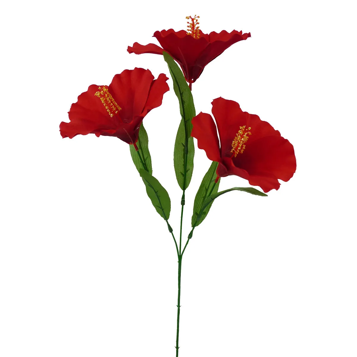 Red Hibiscus Spray, 27"