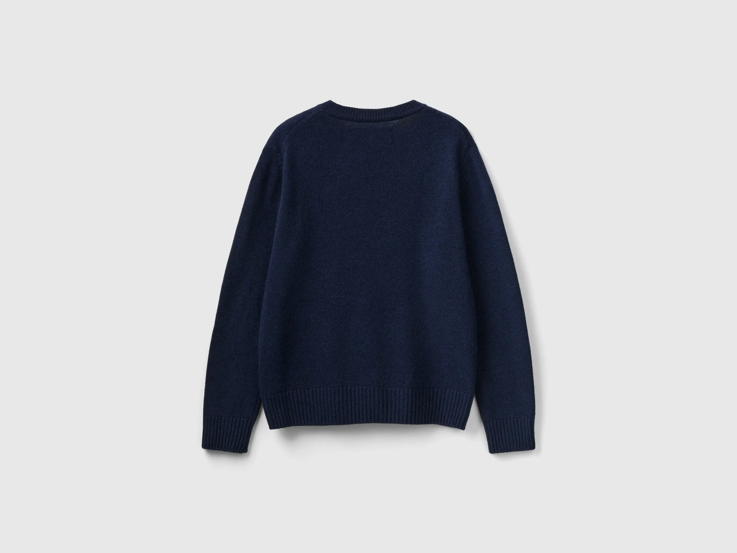 Relaxed Fit Crew Neck Printed Sweater