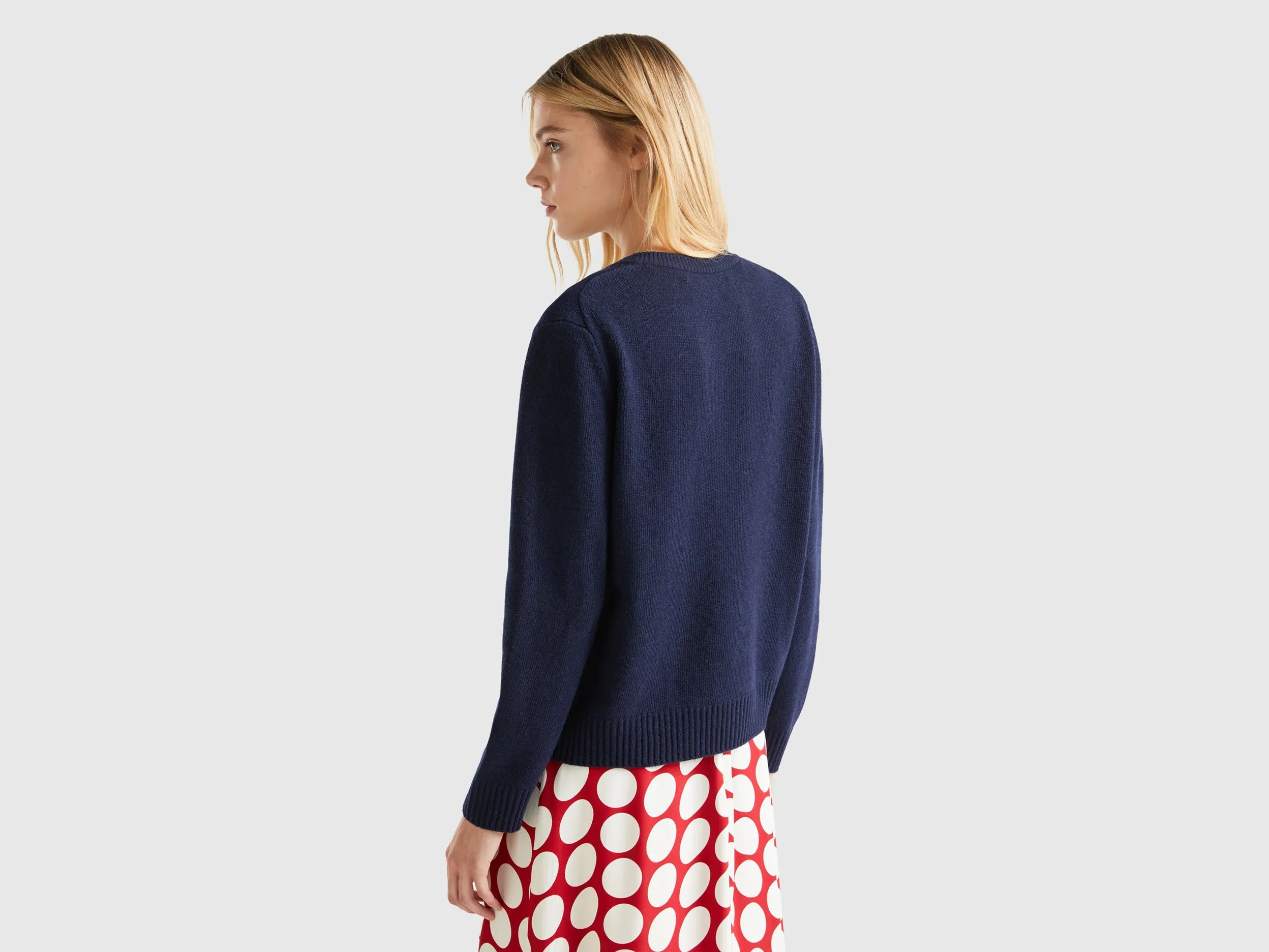 Relaxed Fit Crew Neck Printed Sweater