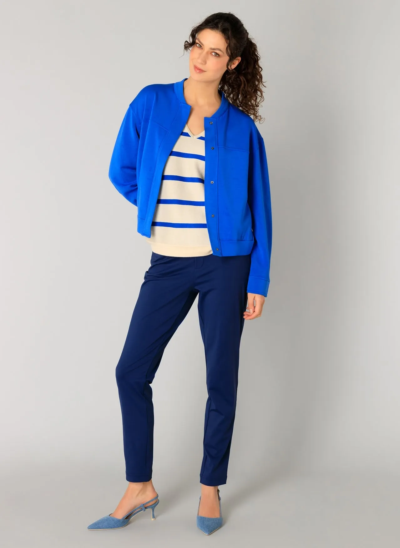 Riva Blue Button Up Jacket