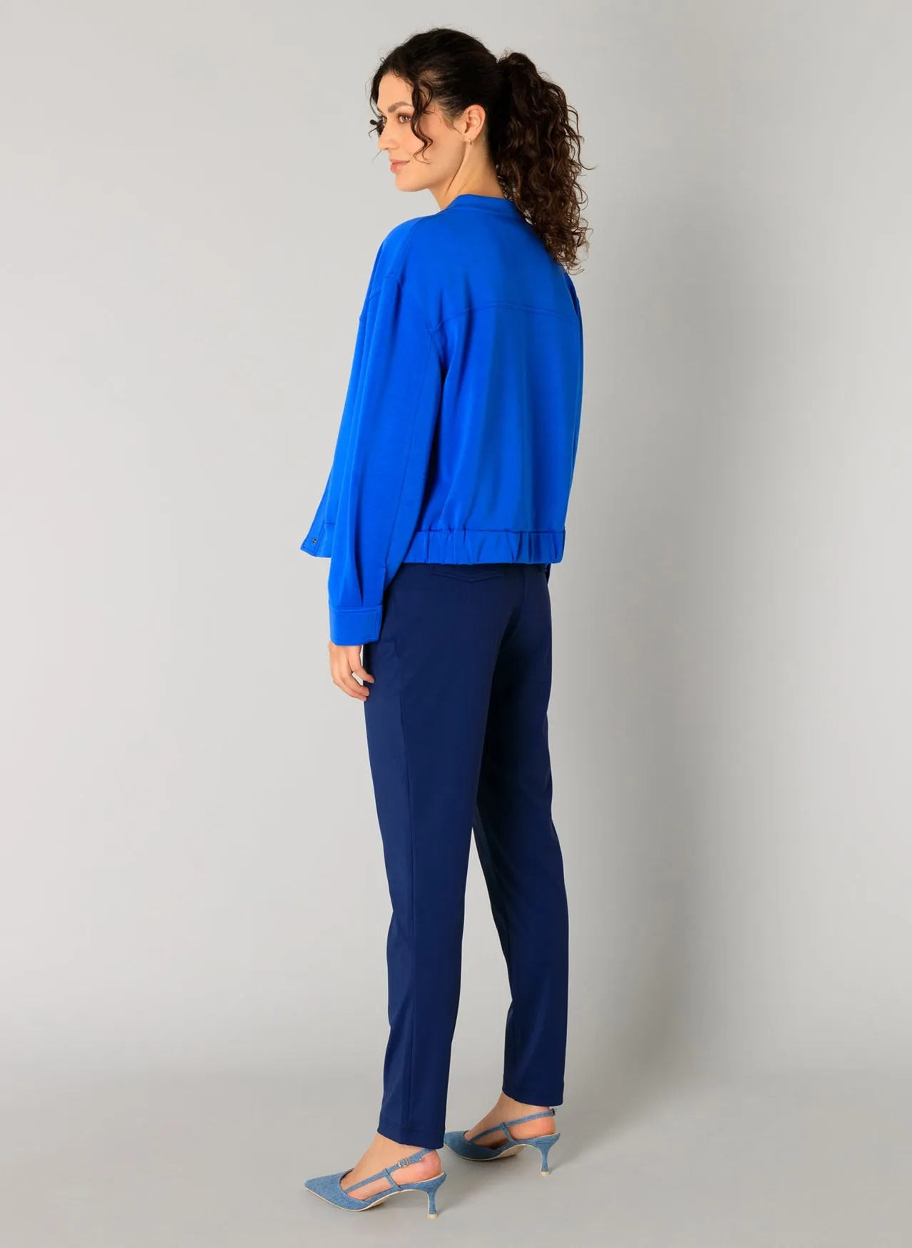 Riva Blue Button Up Jacket