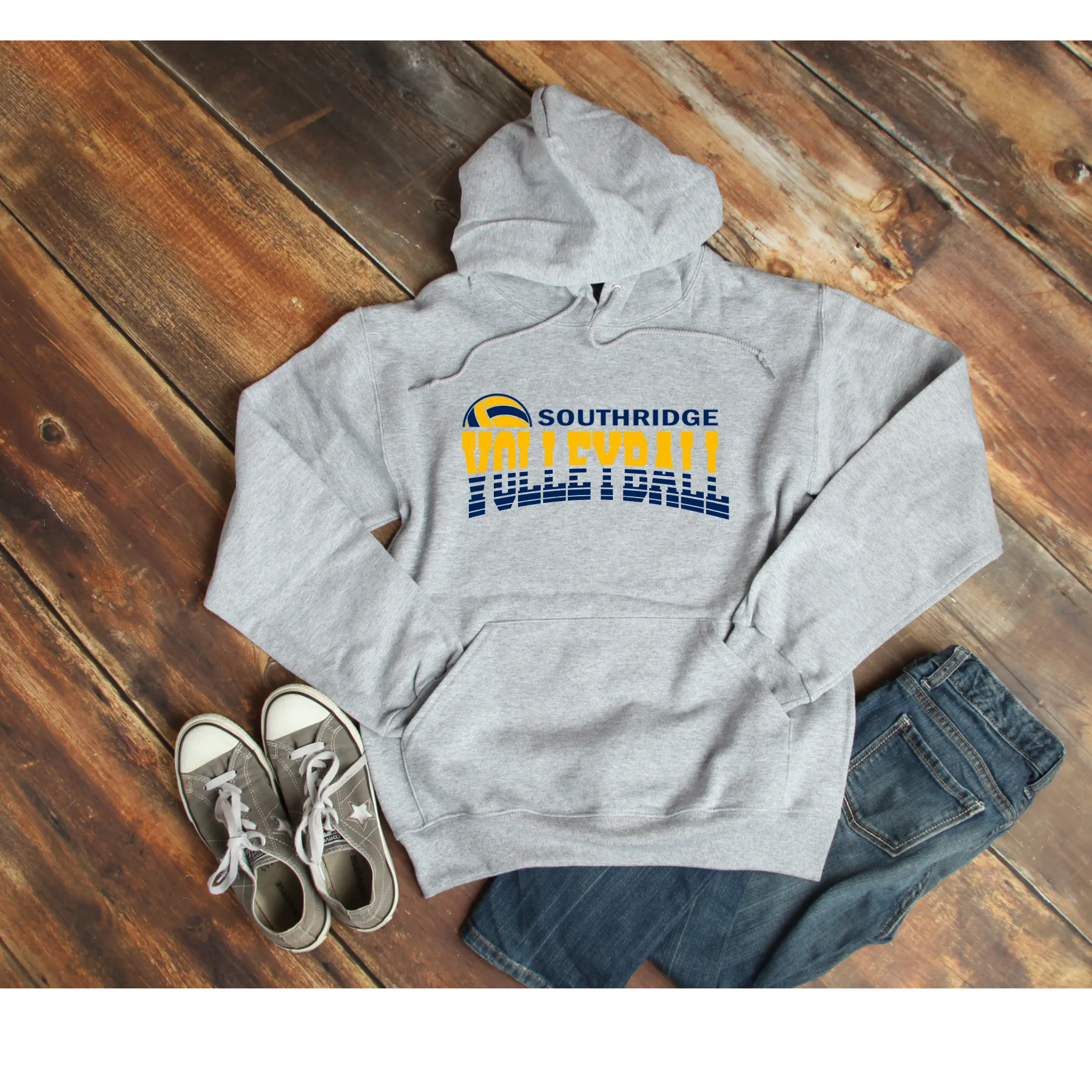 SHS volleyball hoodie- navy logo 3
