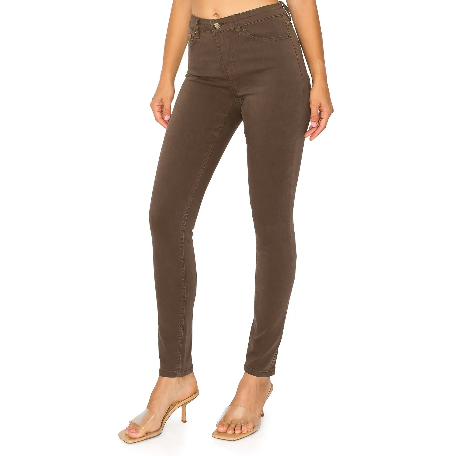 Soft Stretchy High Rise The Everyday Skinny Jeans - Brown