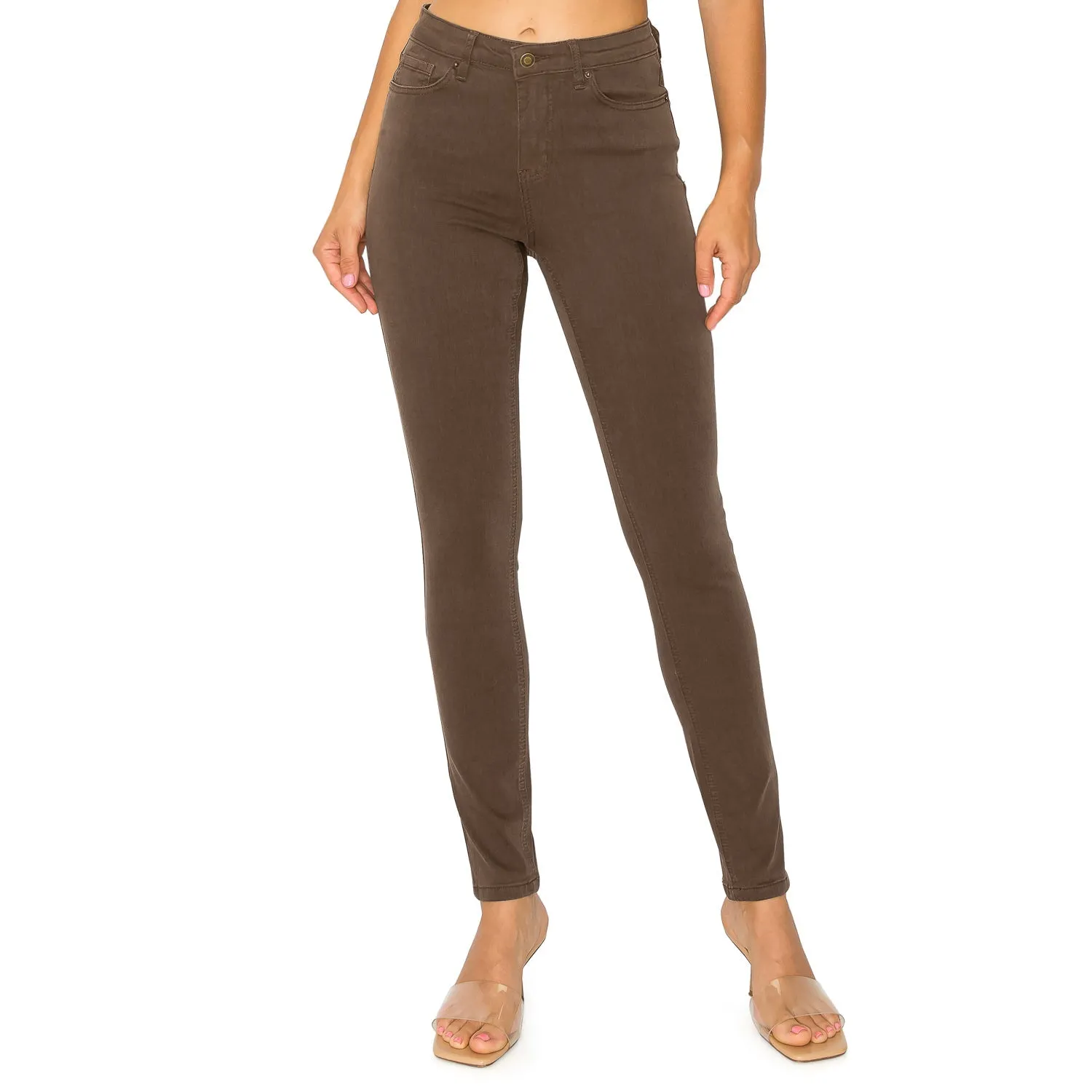 Soft Stretchy High Rise The Everyday Skinny Jeans - Brown