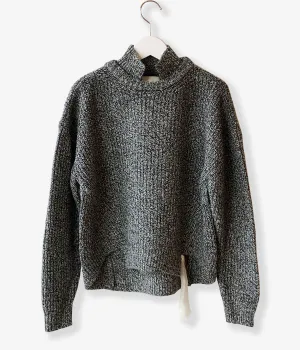 TAN/KARESANSUI WOOLEN PULLOVER(WHITEBLACK)
