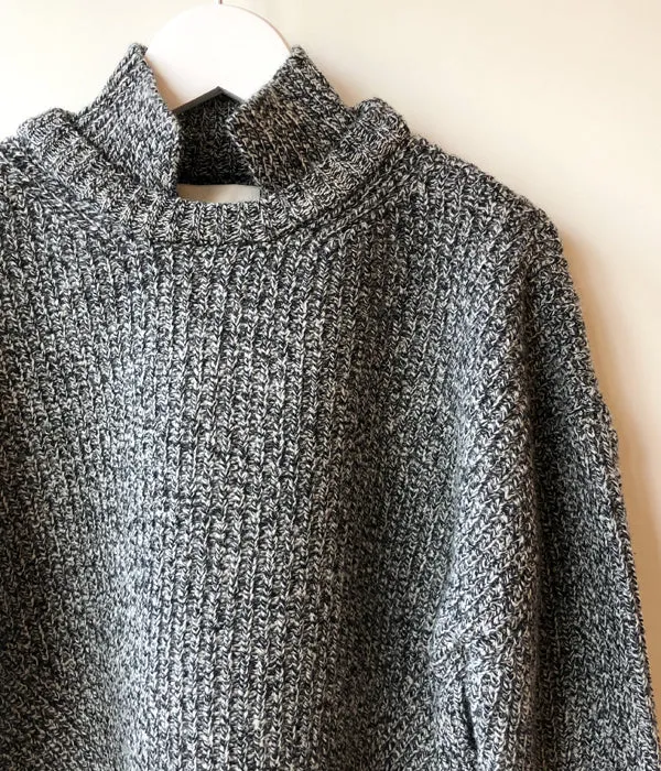 TAN/KARESANSUI WOOLEN PULLOVER(WHITEBLACK)