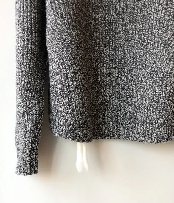 TAN/KARESANSUI WOOLEN PULLOVER(WHITEBLACK)