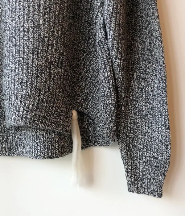 TAN/KARESANSUI WOOLEN PULLOVER(WHITEBLACK)