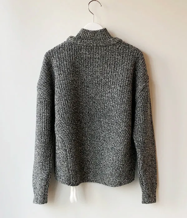 TAN/KARESANSUI WOOLEN PULLOVER(WHITEBLACK)