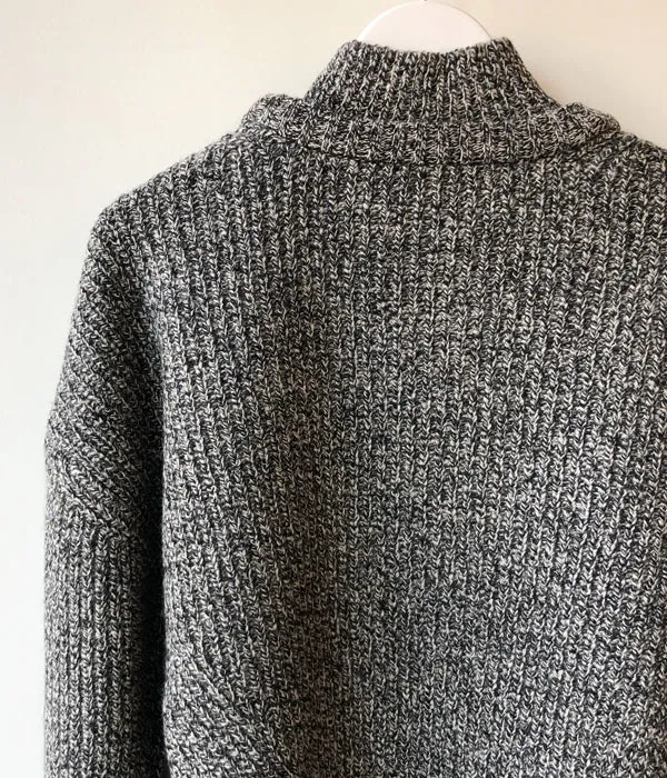 TAN/KARESANSUI WOOLEN PULLOVER(WHITEBLACK)