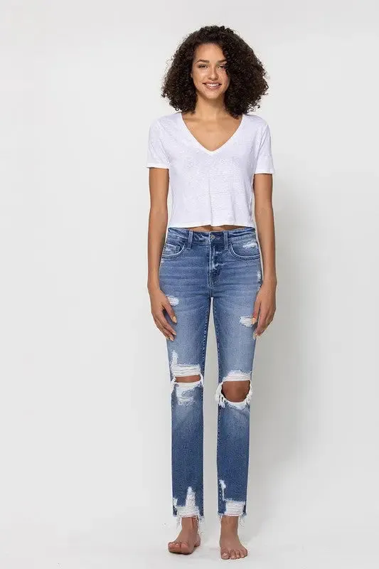THE BAILEY DISTRESSED STRAIGHT FLYING MONKEY JEANS