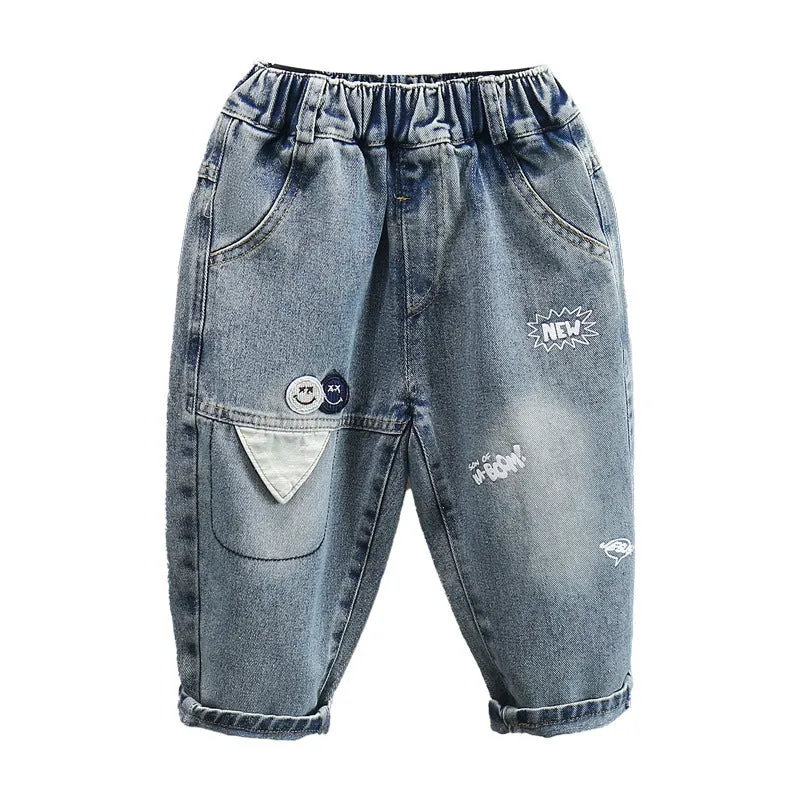 Toddler Boy Denim Patchwork
