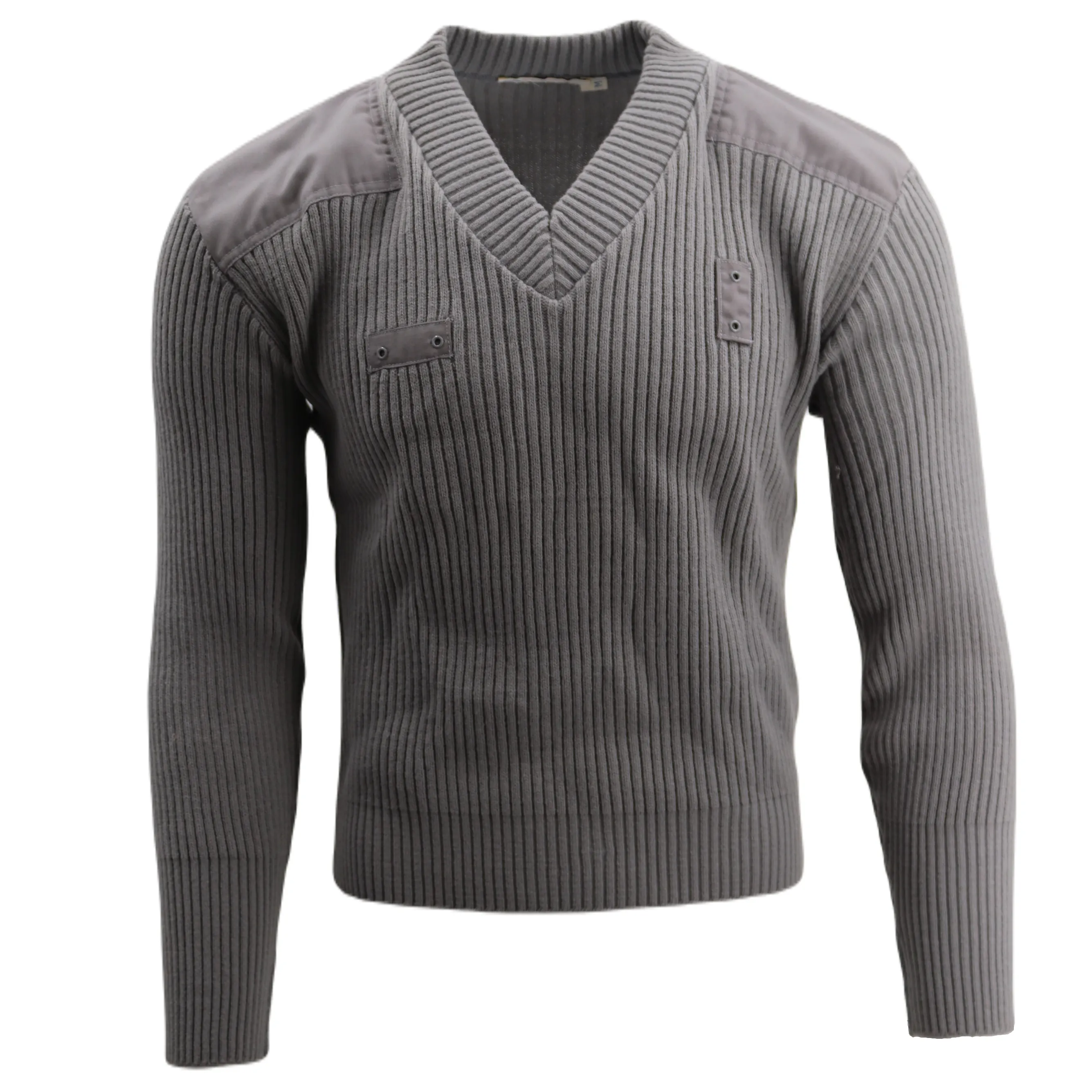V-Neck Acrylic/Wool Commando Sweater