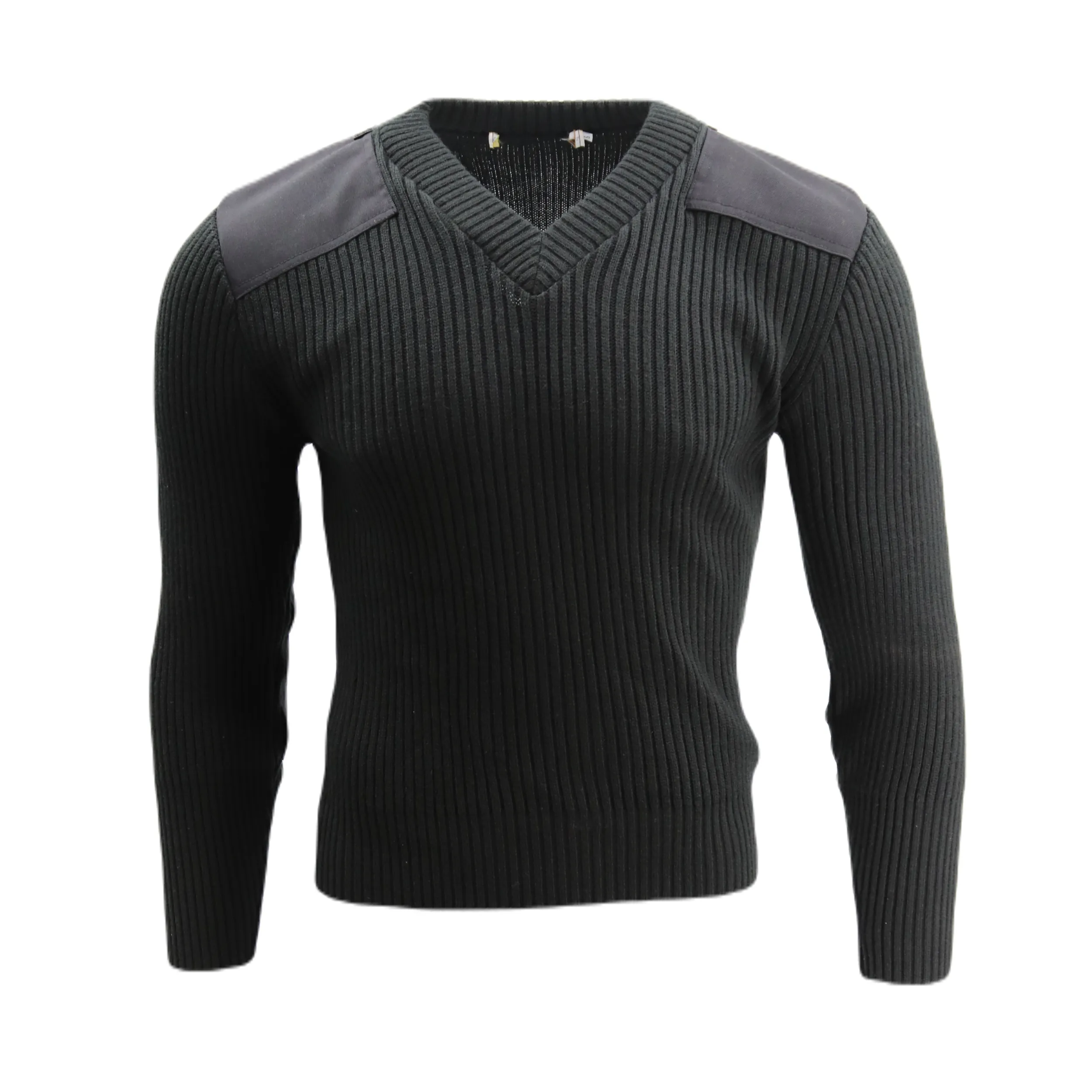 V-Neck Acrylic/Wool Commando Sweater