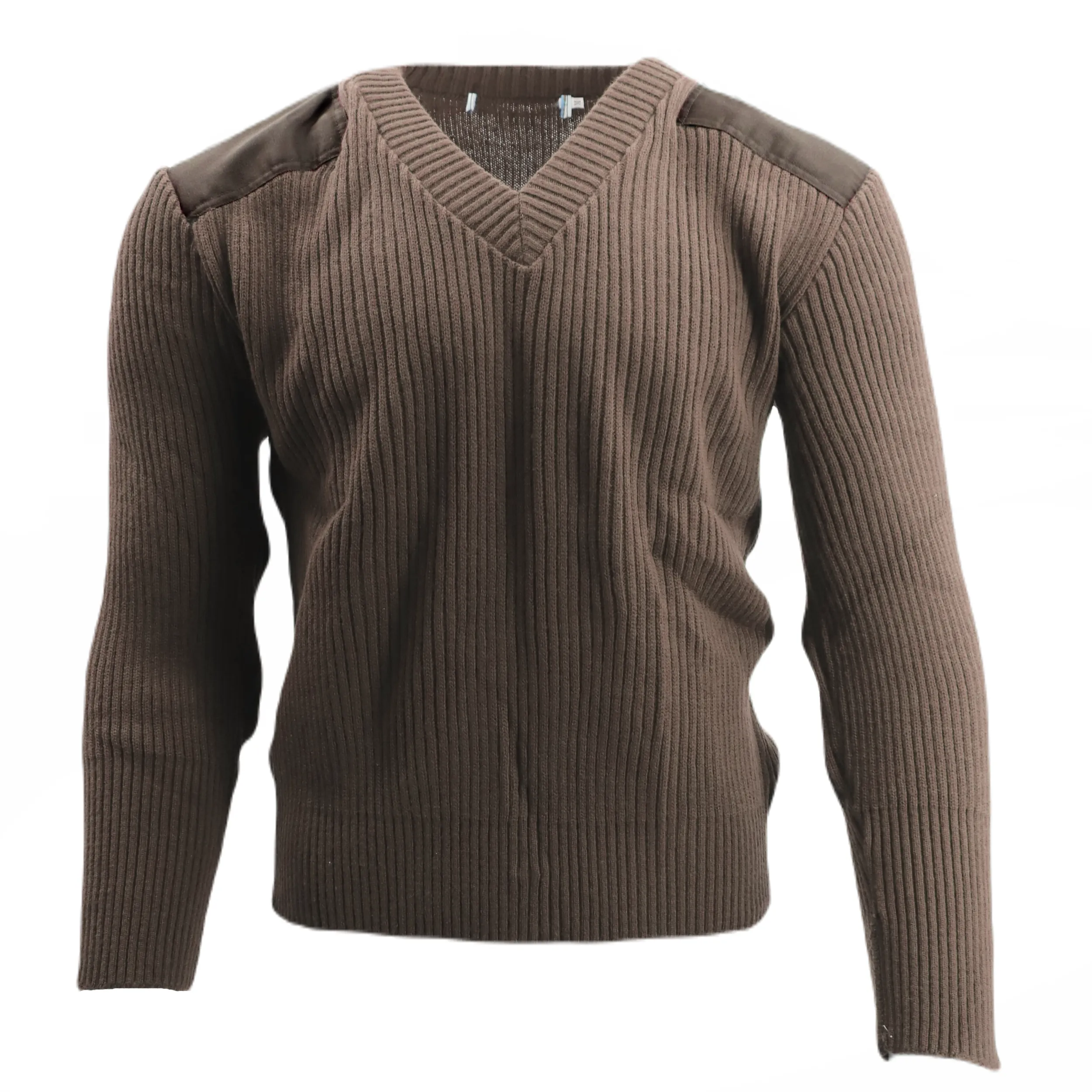 V-Neck Acrylic/Wool Commando Sweater