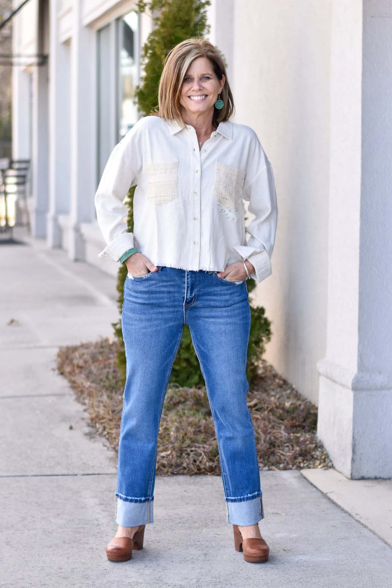 Vervet Cuffed Slim Straight Jeans