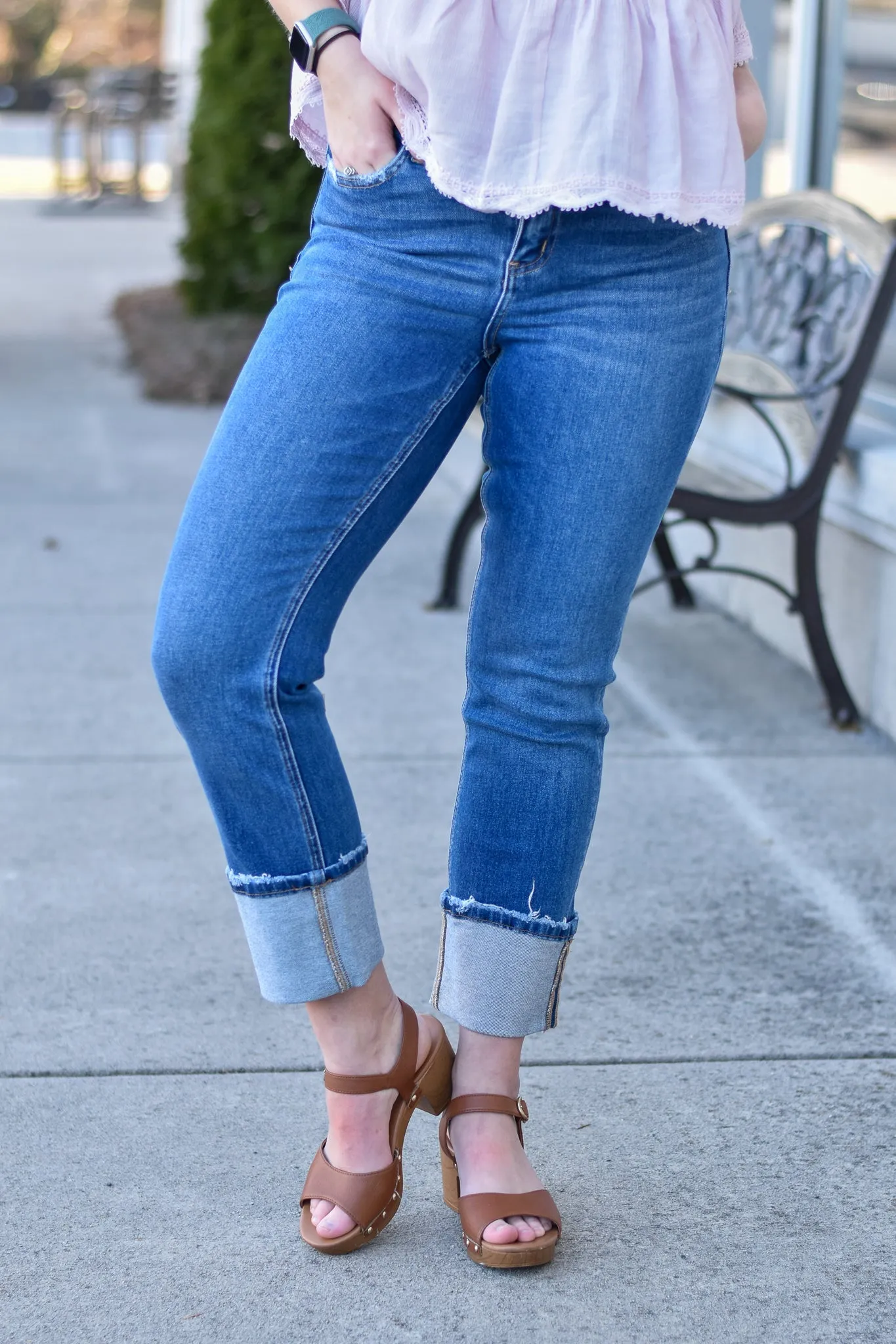 Vervet Cuffed Slim Straight Jeans
