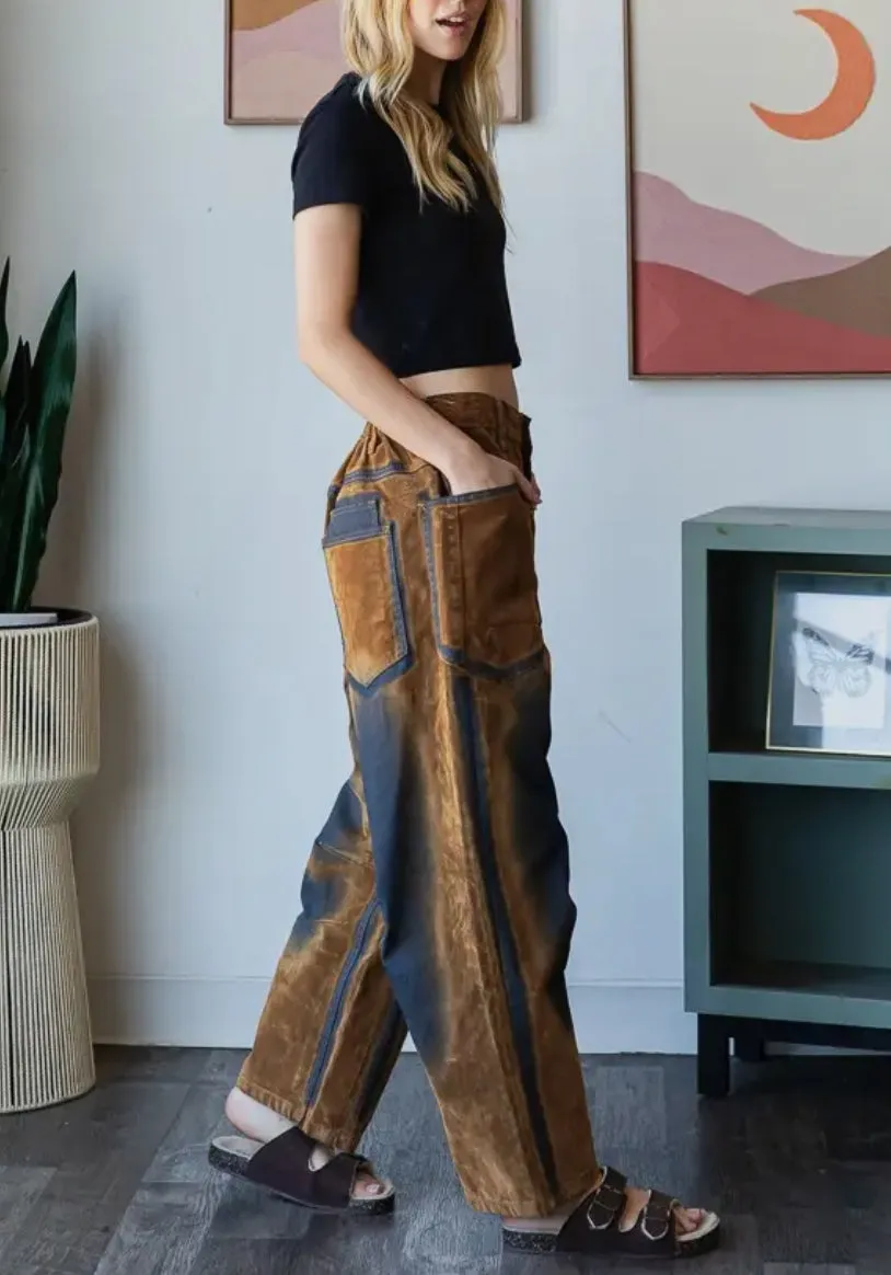 Vintage Suede Pants Velvet Brown Oli & Hali Pants