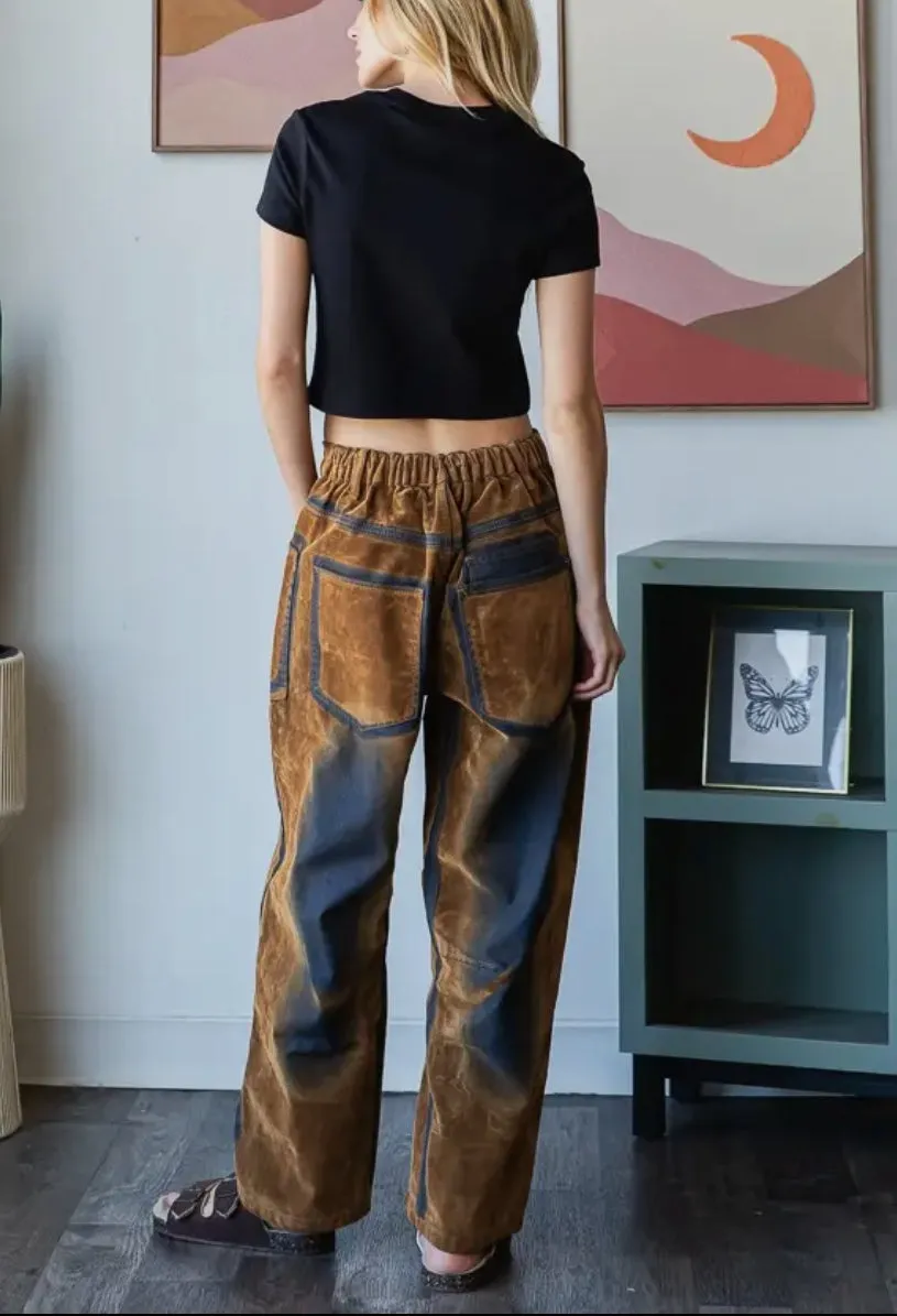 Vintage Suede Pants Velvet Brown Oli & Hali Pants