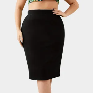 Women's High-Waist Slim Pencil Skirt - Elegant Midi Skirt - Multiple Colours