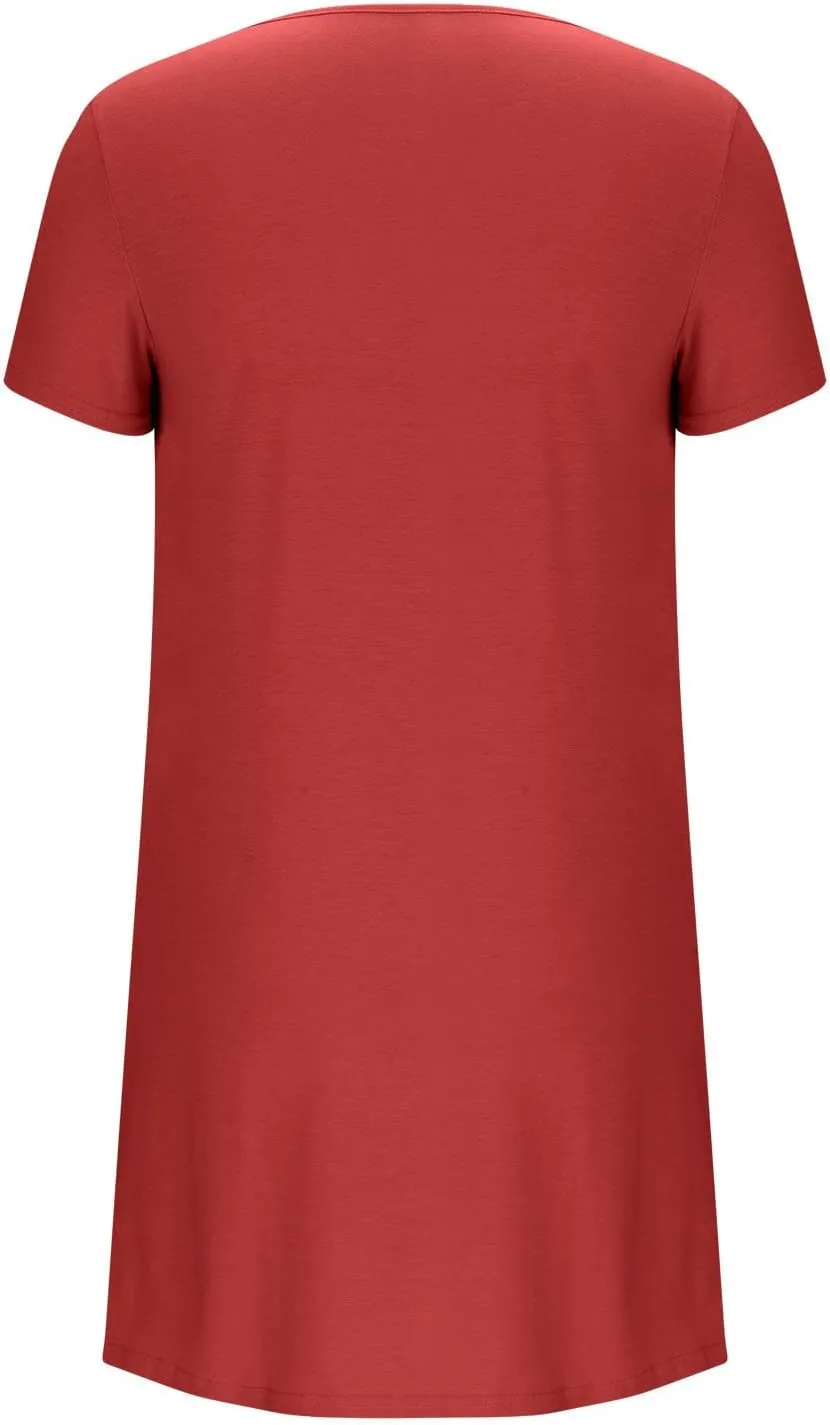 Women's Summer Mini Dresses Casual Loose Beach Vacation Dress Pleated Short Sleeve Plain Tank Sundress 2025